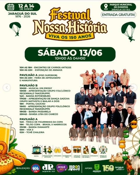 FESTIVAL NOSSA HISTÓRIA  Viva os 150 Anos