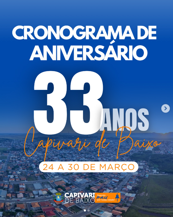 Capivari de Baixo comemora seu aniversário