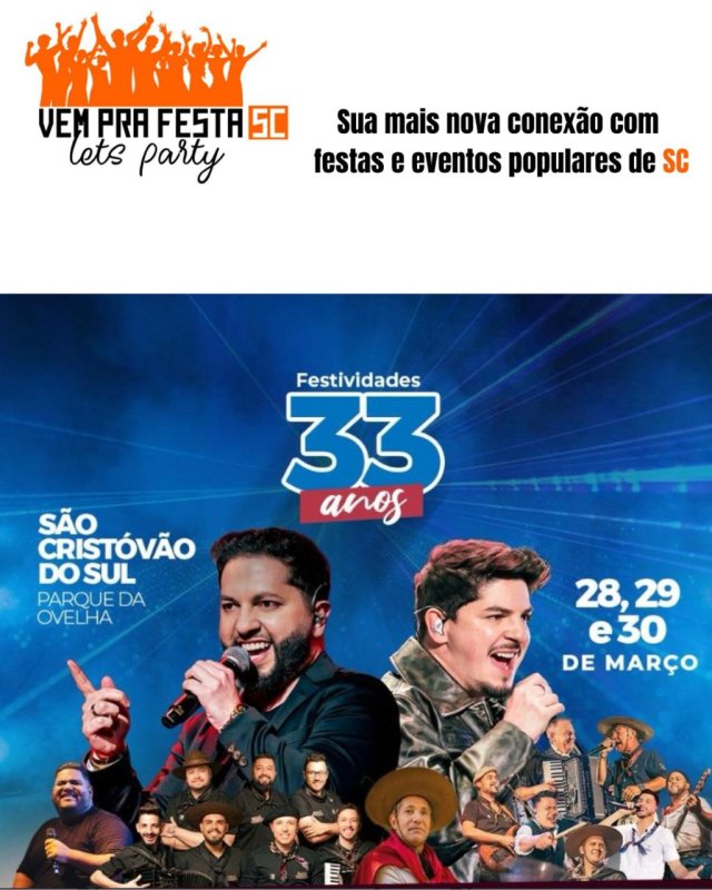 33 ANOS DE SÃO CRISTÓVÃO DO SUL