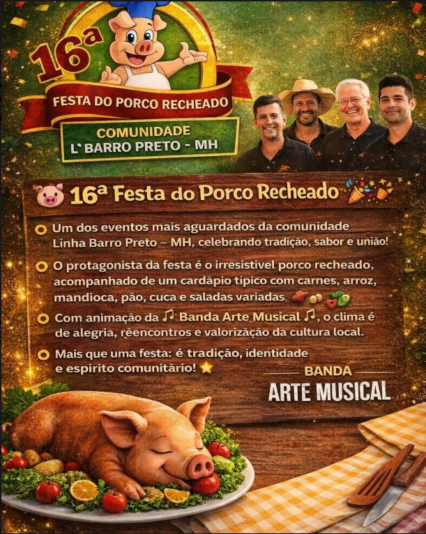 16ª FESTA DO PORCO RECHEADO - Linha Barro Preto