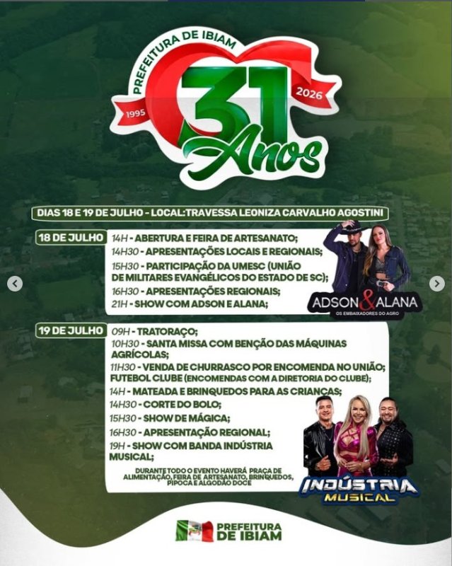 31 anos de Ibiam