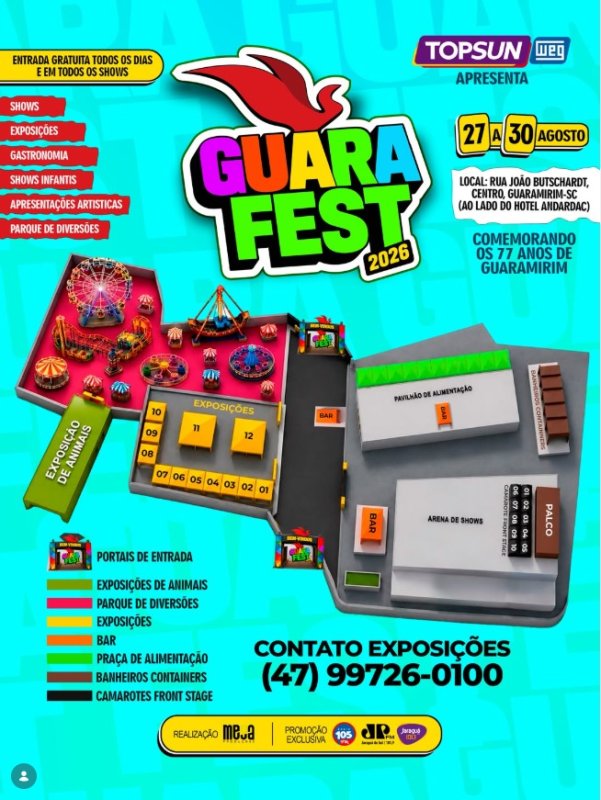 GUARAFEST 2026   - Comemorando os 77 anos de Guaramirim